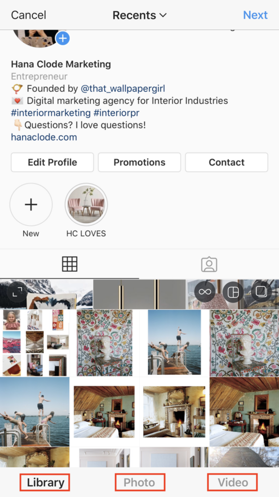 Step by step how to post on Instagram business account, part of the article by Hana Clode Marketing